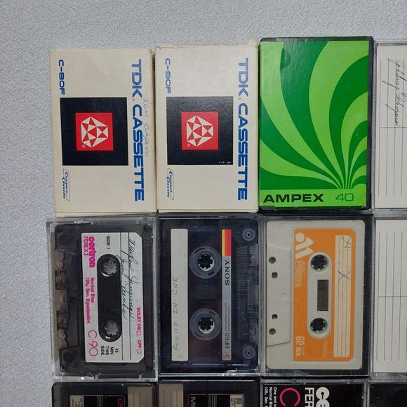 Vintage Cassette Tape Storage Case. 15 Recorded Cassettes, 2 Extra Cover 1980's - Picture 13 of 16